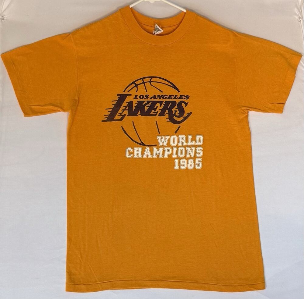 Vintage 1985 Lakers World Champions Tee Large Stedman USA A192